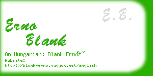 erno blank business card